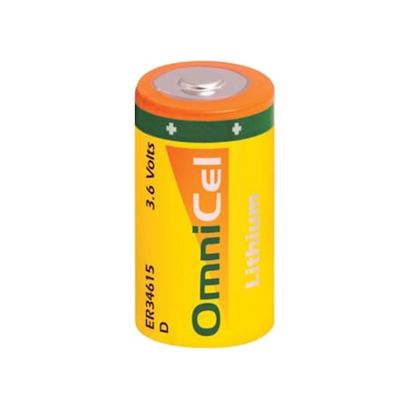 Omnicel ER34615 3.6V 19Ah Sz D Lithium Button Top Battery Sensors Detectors ER34615/S
